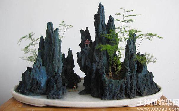 吸水石假山盆景制作