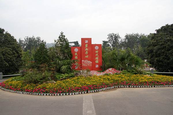 国庆郑州碧沙岗“返璞归真” 百余盆景妆点公园