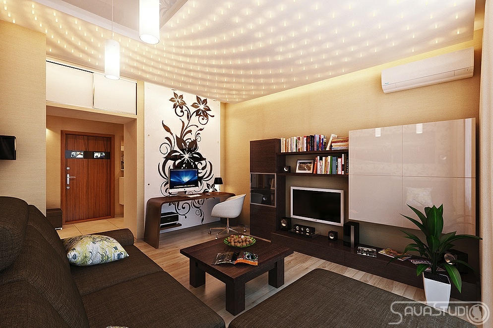 客厅电视墙装饰图片 客厅窗帘图片