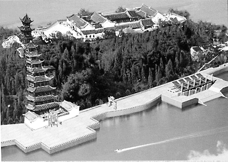 三峡水位升高 重庆石宝寨将成世界最大盆景