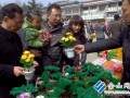 江苏清明祭扫用仿真绢花盆景受欢迎
