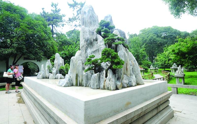 江苏：苏州最大水石盆景亮相虎丘