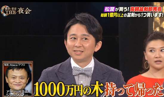 曝马云花一千万日元购买盆景