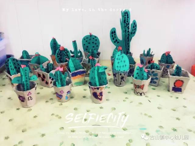 快乐大二班 DIY制作仙人掌小盆景
