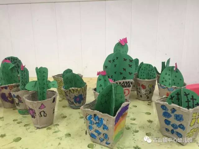 快乐大二班 DIY制作仙人掌小盆景
