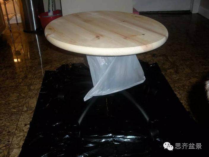 图解 怎么用家里办公椅制作盆景操作台