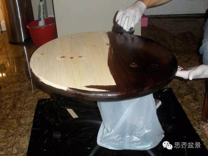 图解 怎么用家里办公椅制作盆景操作台