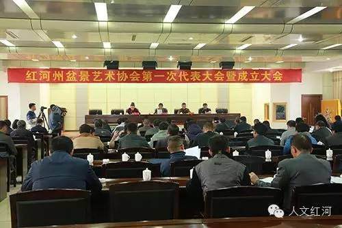  2015年2月12日，红河州盆景艺术协会在蒙自成立