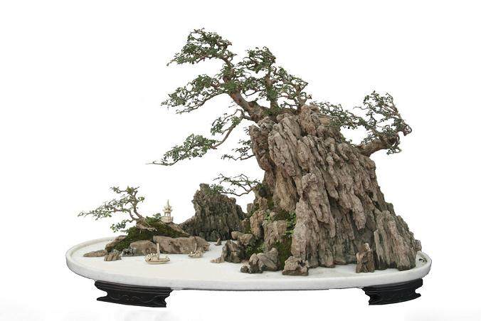 山石盆景的组合多变有很多优势【图解】