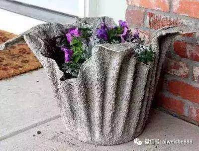 图解 如何用废弃的水泥做精致的盆景