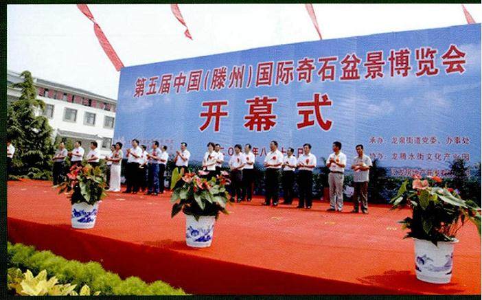 滕州第五届国际盆景博览会在龙泉街道隆重开幕