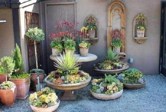 西矿社区选址3处开建街头盆景