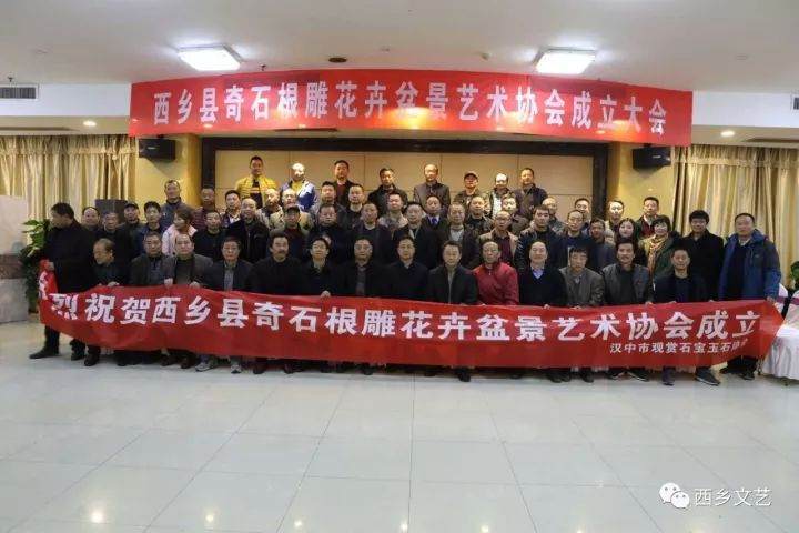 乡县奇石根雕花卉盆景艺术协会成立