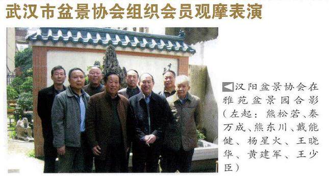 武汉盆景协会组织会员观摩表演