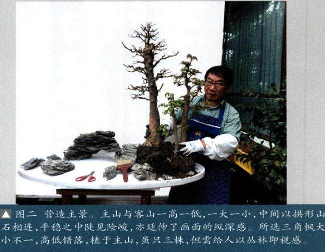 图二营造主景主山与客山一高一低