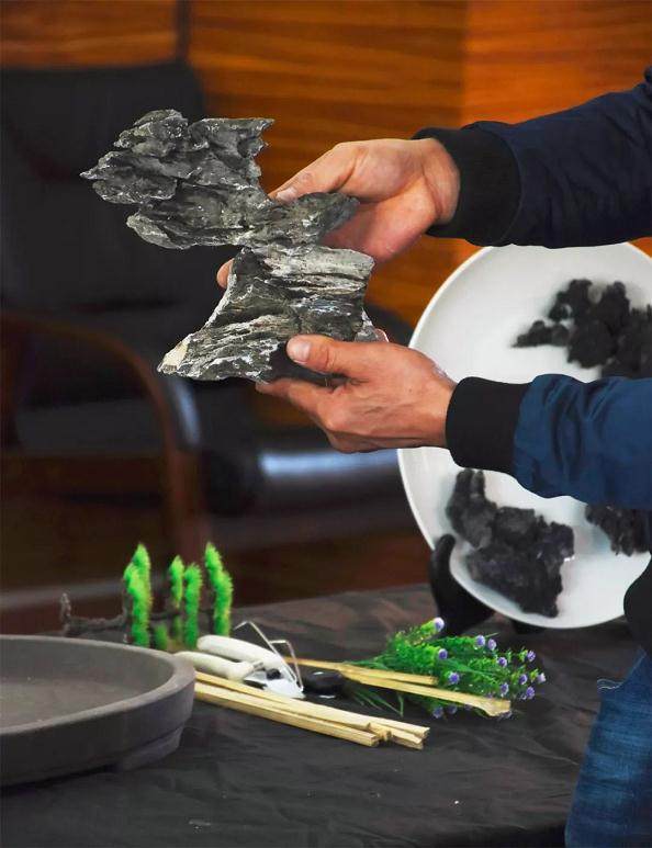 邓建才英石叠山与盆景技艺:山水媚道,道法自然