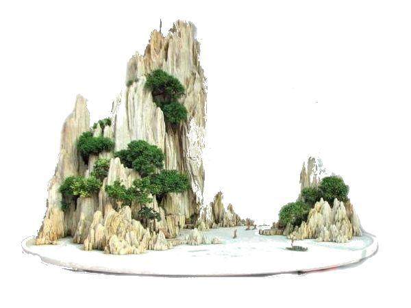 我最早的盆景是个水泥砂石明胶捏成的假山盆景