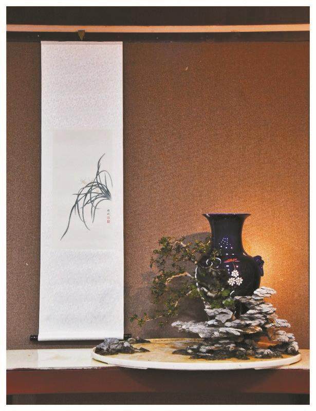 林鸿鑫首次将中国画大胆搬上盆景舞台