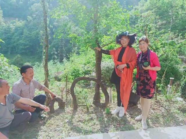 邓培珍走访乡村谋发展 盆景艺术品惹人馋