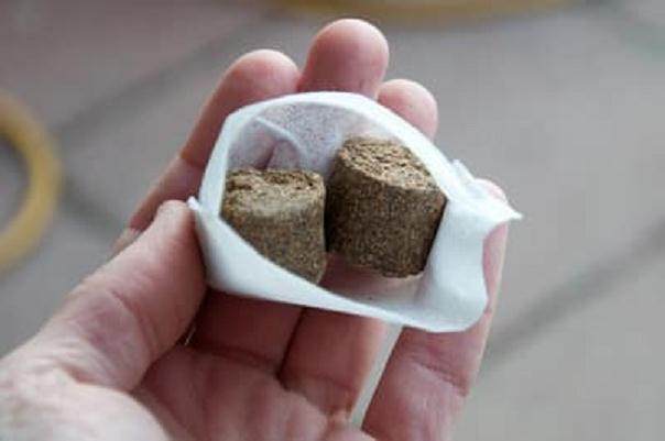 图解 简单而整洁的盆景肥料 茶包