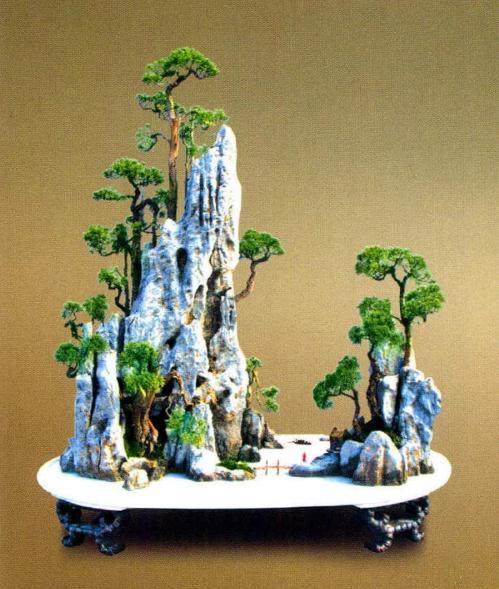 中国盆景艺术大师李云龙的盆景《山居图》