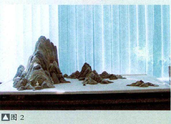 山水盆景《长江之水天上来》的制作过程