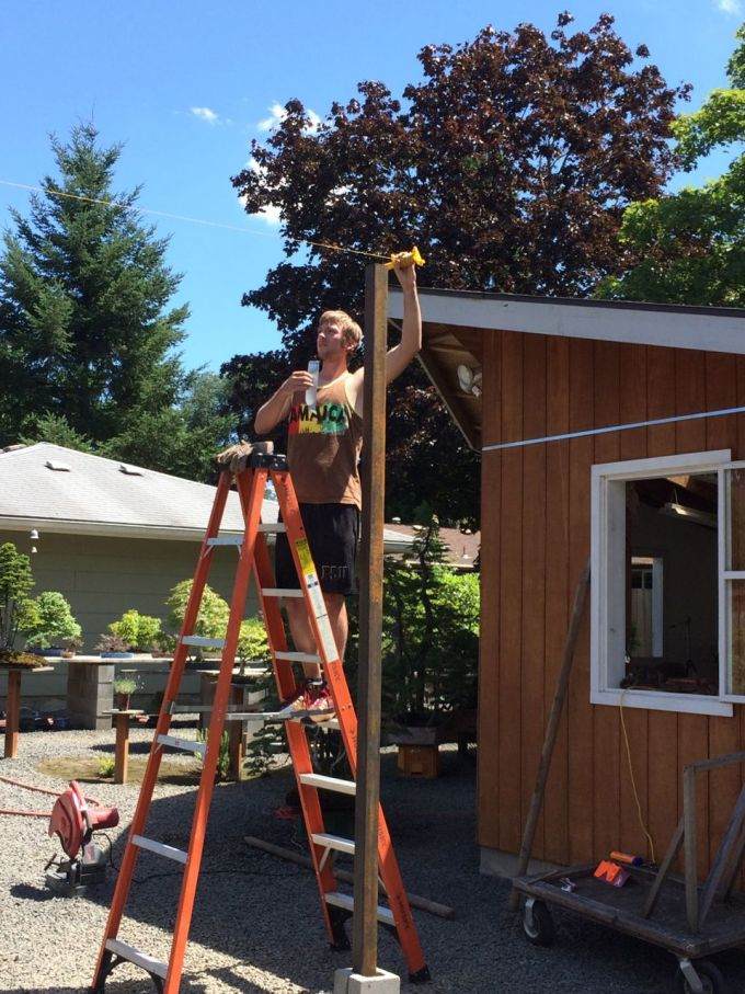 图解 如何在夏季用金属给盆景搭建遮阳布