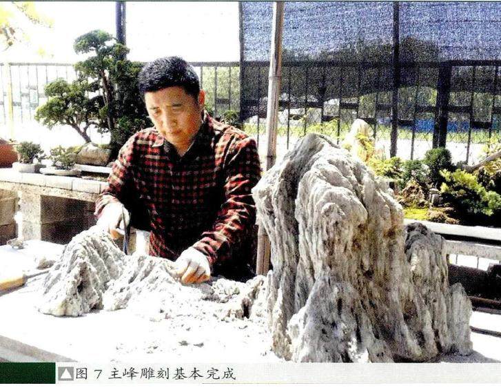 图解 山水盆景《秋山晚翠》设计制作过程