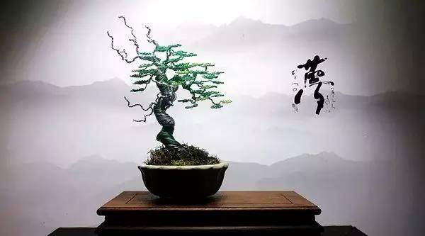 王明曦创意金属丝盆景