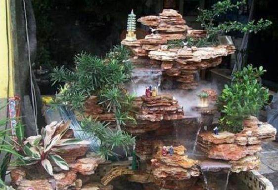 如何制作盆景中的流水瀑布?