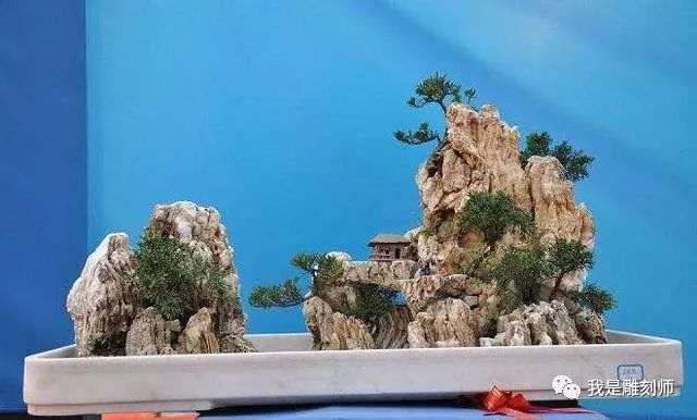 如何用硬石来对山水盆景进行点缀？