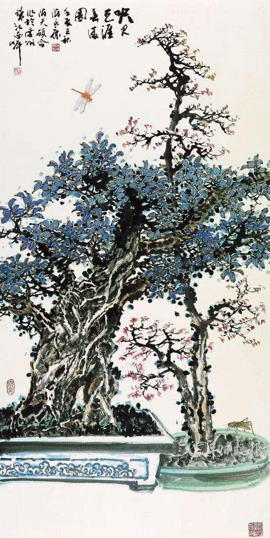 油画与盆景的创新结合