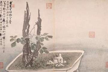 盆景与油画的创新结合