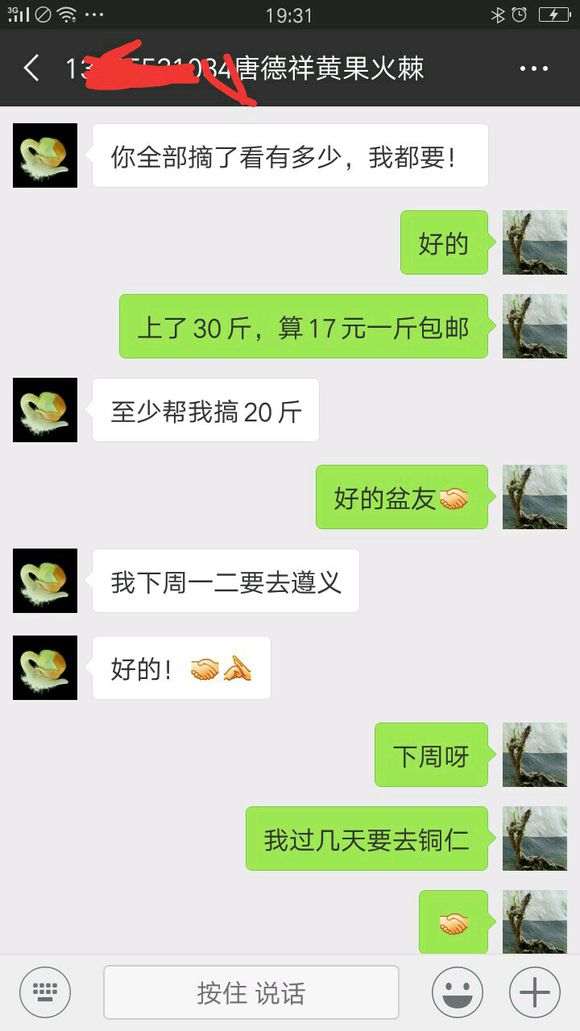 暴光一个卖火棘下山桩的骗子 图片