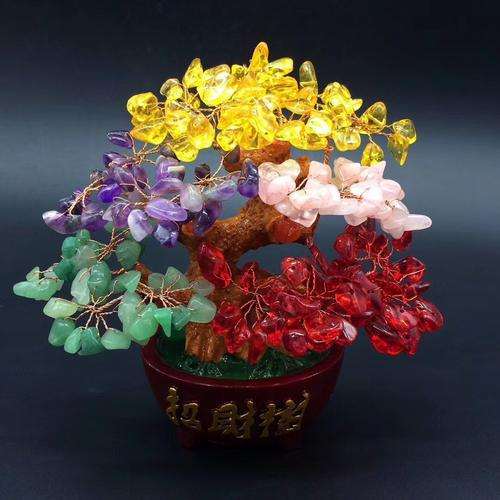 五彩水晶盆景悄现苏州 图片
