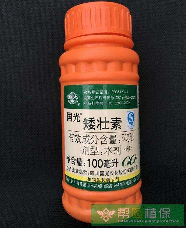 矮壮素还对植株的叶片有调控作用