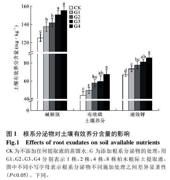柏木盆栽根系分泌物对土壤酶活性的影响