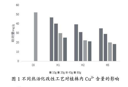 不同热活化处理对盆栽小麦重金属的影响
