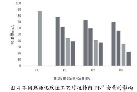 不同热活化处理对盆栽小麦重金属的影响