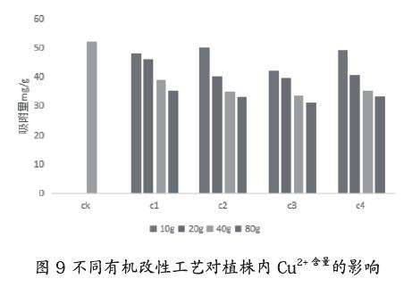 不同有机改性对盆栽小麦重金属的影响
