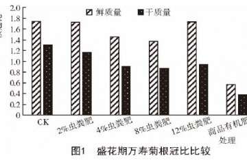 不同处理对万寿菊盆栽生长性状的影响
