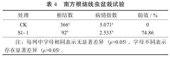 南方根结线虫盆栽试验表