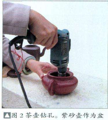 紫砂壶作为盆景的载体