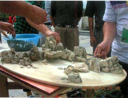 盆景山石的纹理