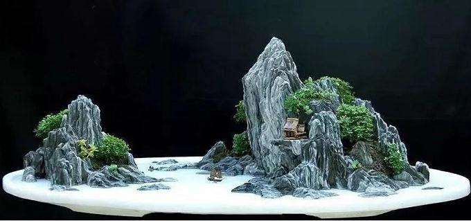 散点石在山水盆景中的4个运用方法