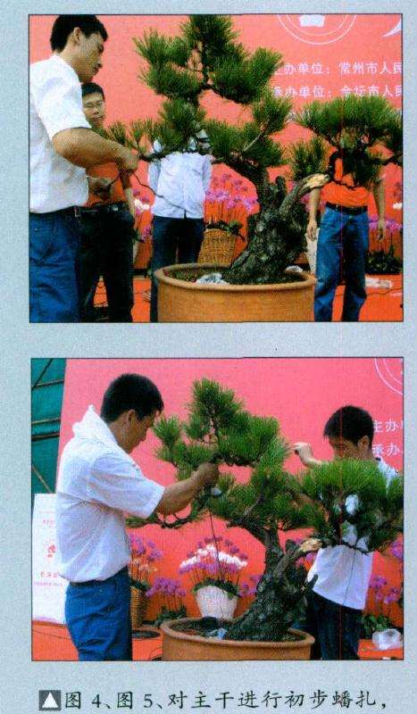 对需要较大角度调整的地方扎上布条