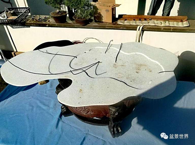 图解 景石的布点是水旱盆景制作的方法