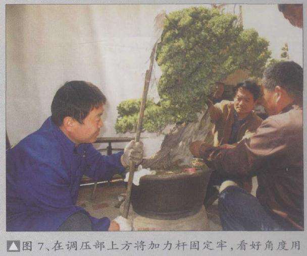 在调压部上方将加力杆固定牢