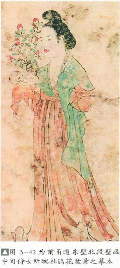 唐代太子李贤墓壁画中描绘的盆景