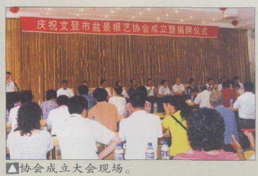 山东文登市盆景根艺协会成立